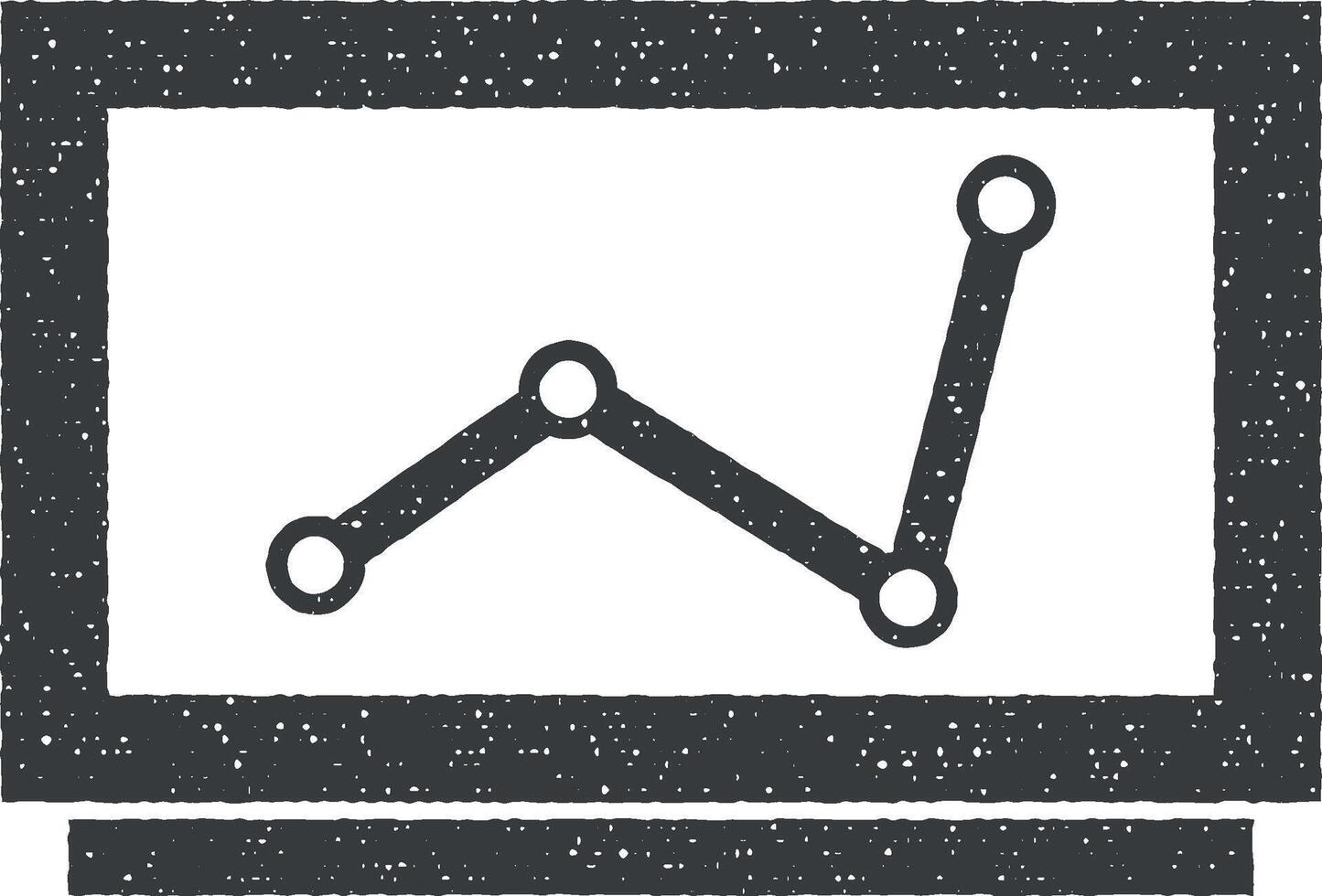 Planke, Diagramm Vektor Symbol Illustration mit Briefmarke bewirken