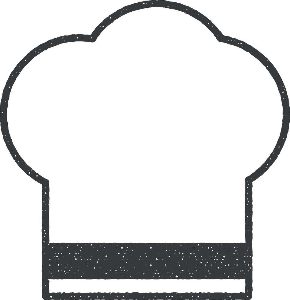 kock s hatt ikon vektor illustration i stämpel stil