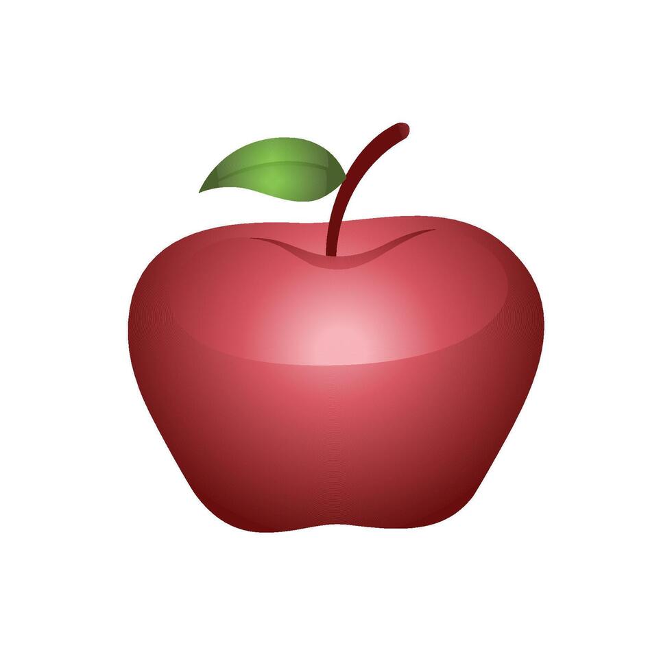äpple ikon i Färg. mat frukt friska livsstil vektor