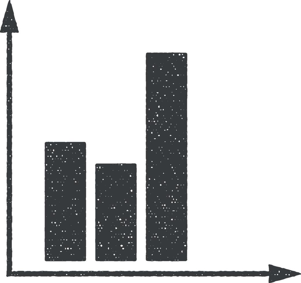 företag Diagram vektor ikon illustration med stämpel effekt