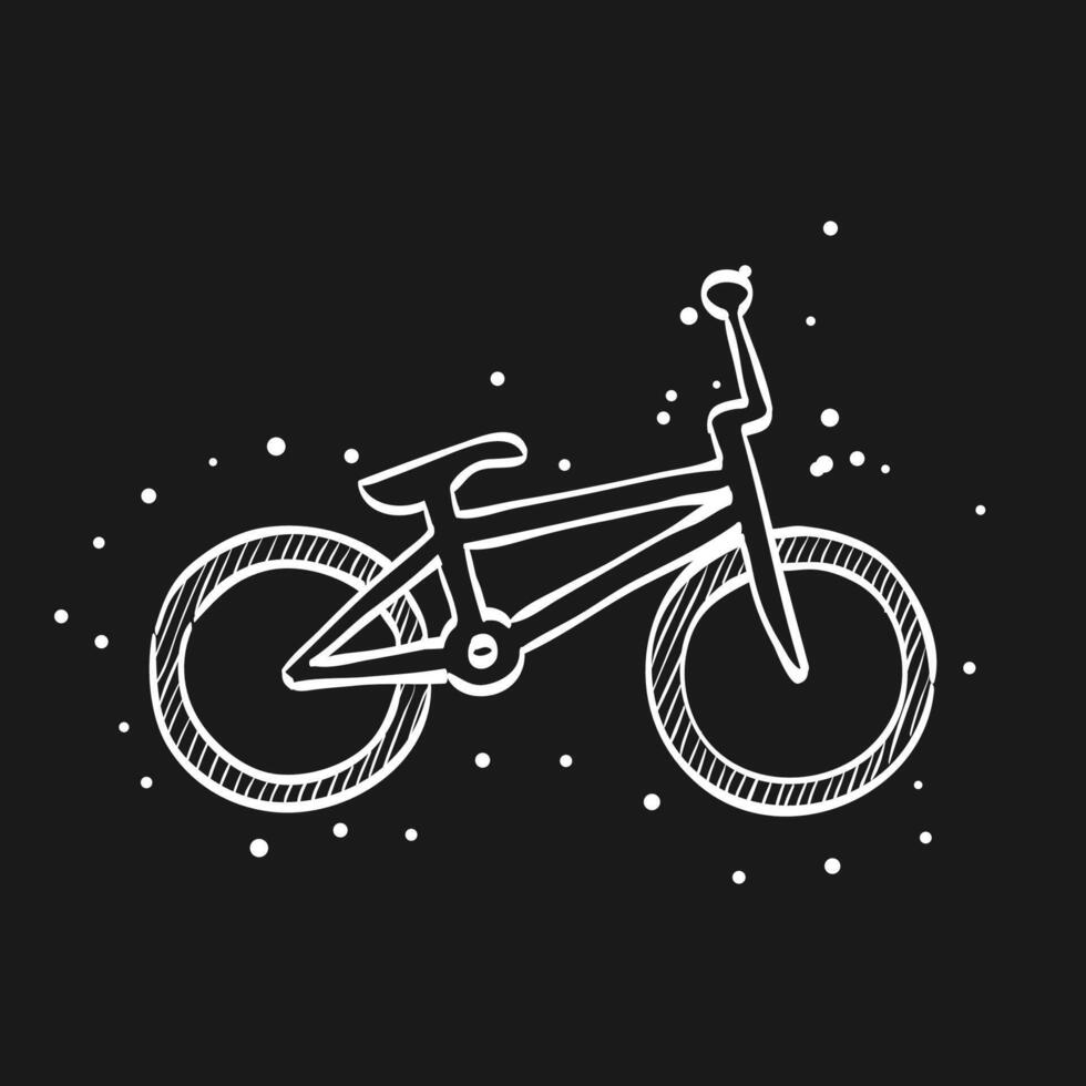 bmx cykel klotter skiss illustration vektor