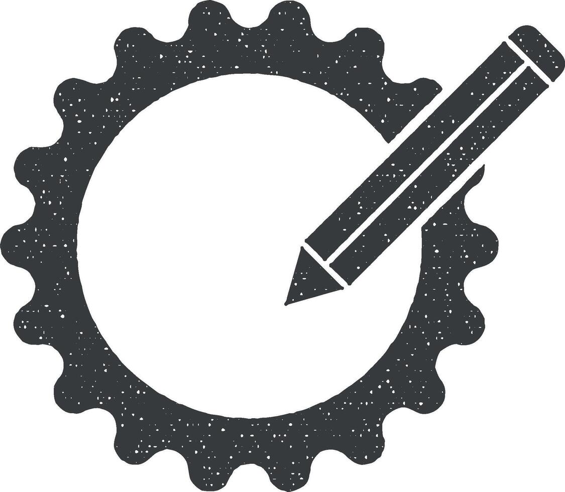 penna miljö vektor ikon illustration med stämpel effekt