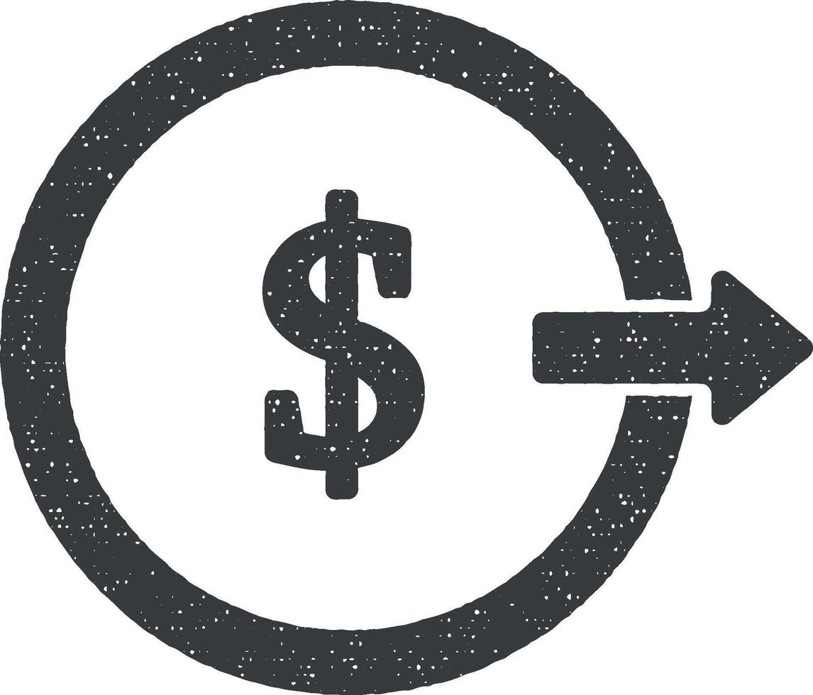 pengar produktion vektor ikon illustration med stämpel effekt