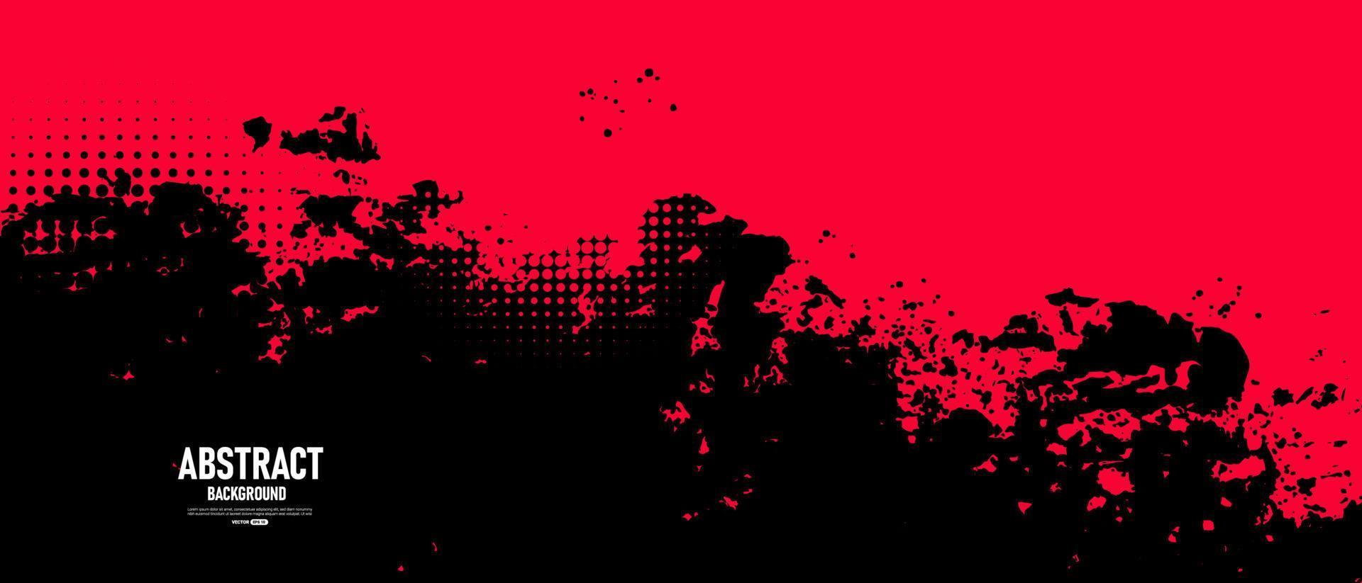 svart och röd abstrakt grunge textur bakgrund vektor
