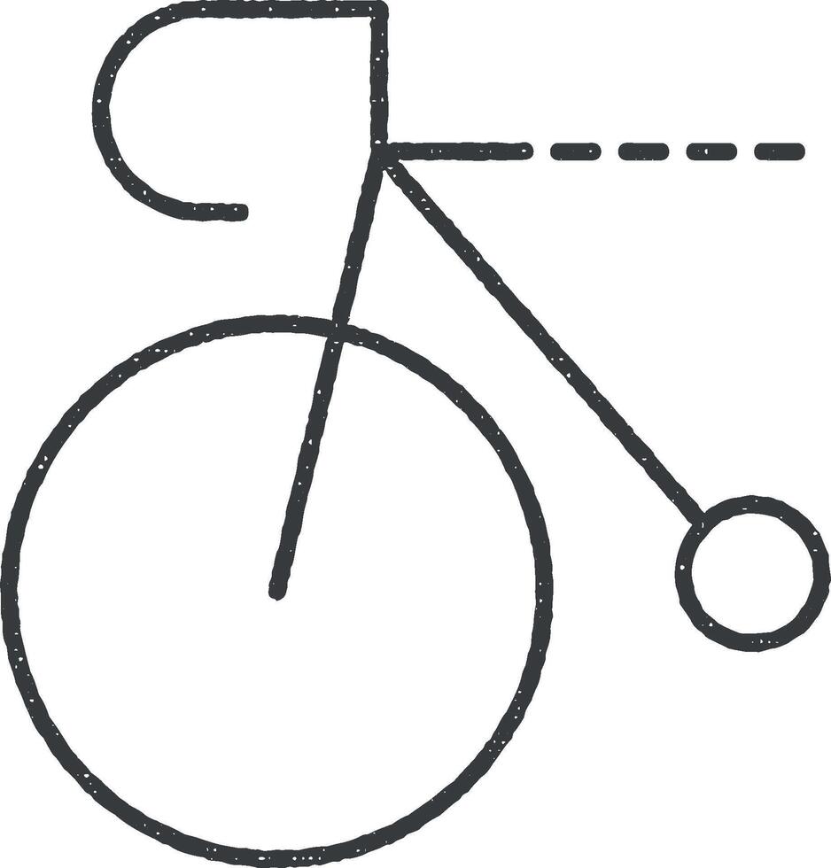 Fahrrad, Radfahren, Sport Vektor Symbol Illustration mit Briefmarke bewirken