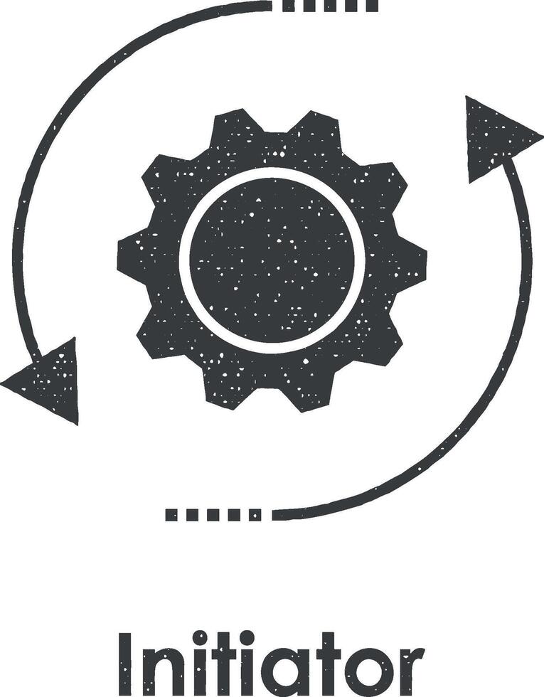 redskap, pil, cirkel vektor ikon illustration med stämpel effekt