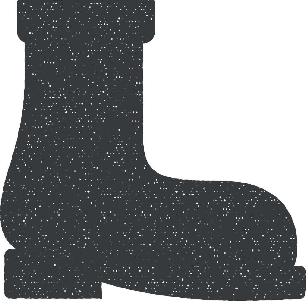 sko, stövlar vektor ikon illustration med stämpel effekt