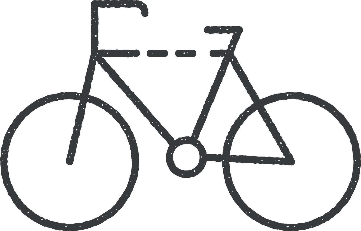 Fahrrad, Radfahren, Sport Vektor Symbol Illustration mit Briefmarke bewirken