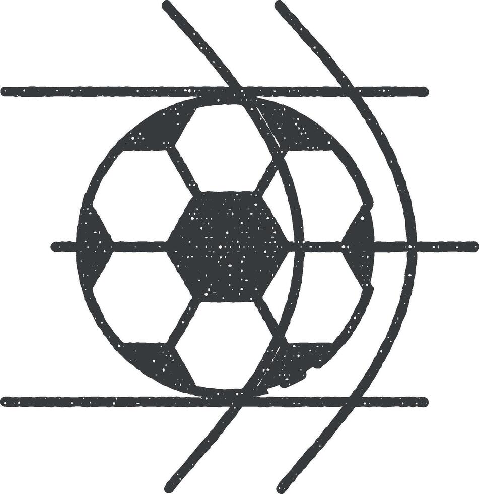 Ziel, Tür, Fußball Tür, Sport Vektor Symbol Illustration mit Briefmarke bewirken