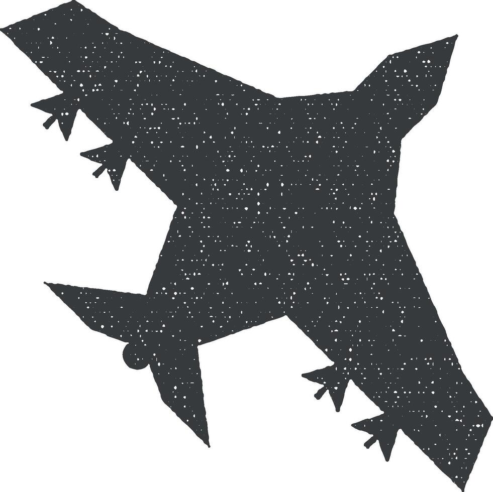 Bomber Vektor Symbol Illustration mit Briefmarke bewirken