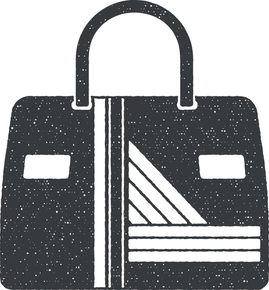 damer handväska vektor ikon illustration med stämpel effekt