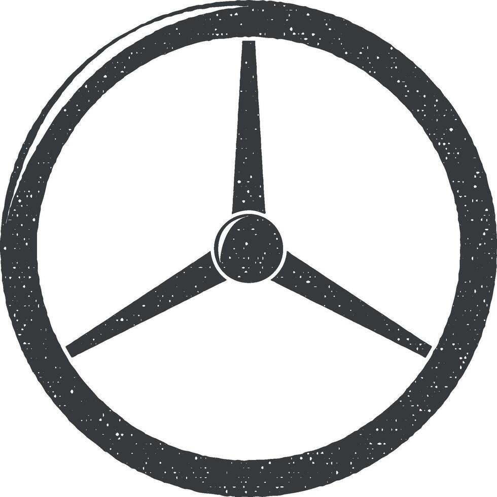 klassisch Auto Lenkung Rad Vektor Symbol Illustration mit Briefmarke bewirken