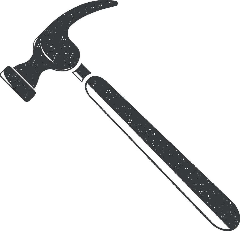 en hammare vektor ikon illustration med stämpel effekt