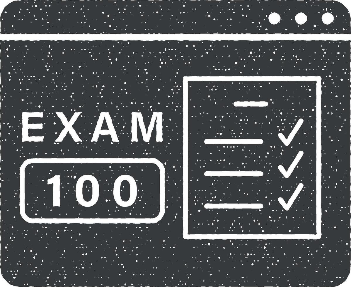 hemsida examen 100 Göra vektor ikon illustration med stämpel effekt