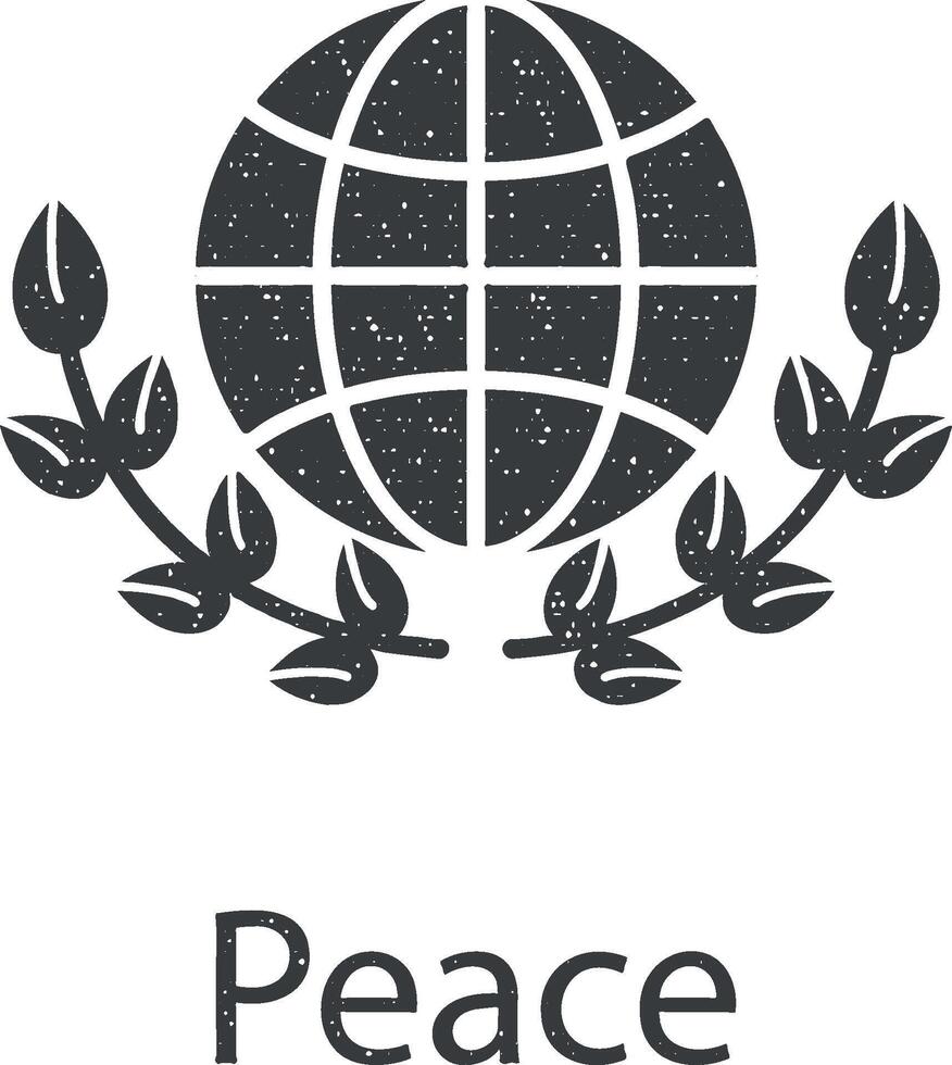 fred, klot, blomma vektor ikon illustration med stämpel effekt