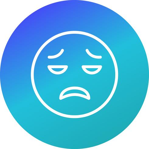 Enttäuschte Emoji-Vektor-Ikone vektor