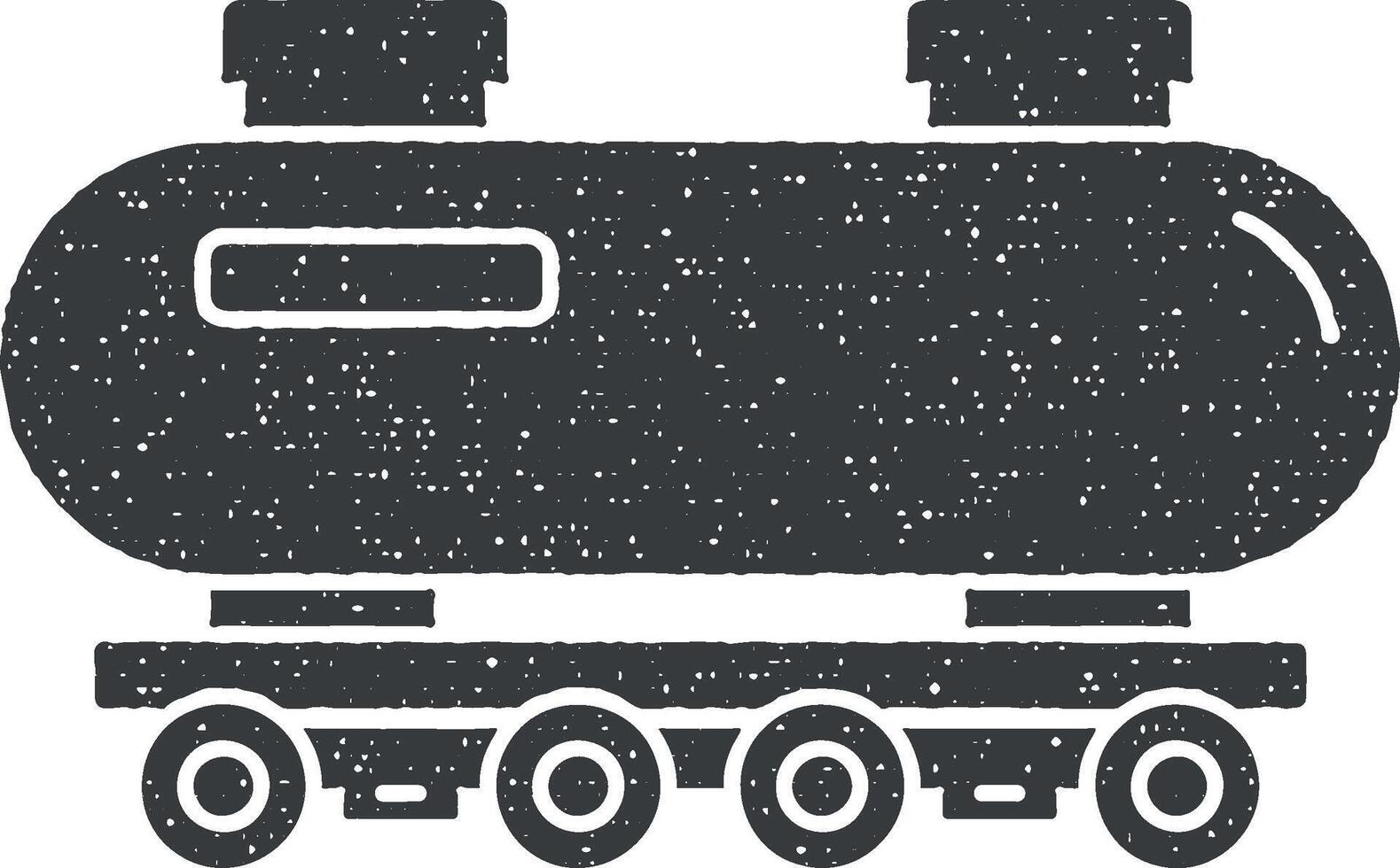 Fracht Wagen, Panzer Vektor Symbol Illustration mit Briefmarke bewirken