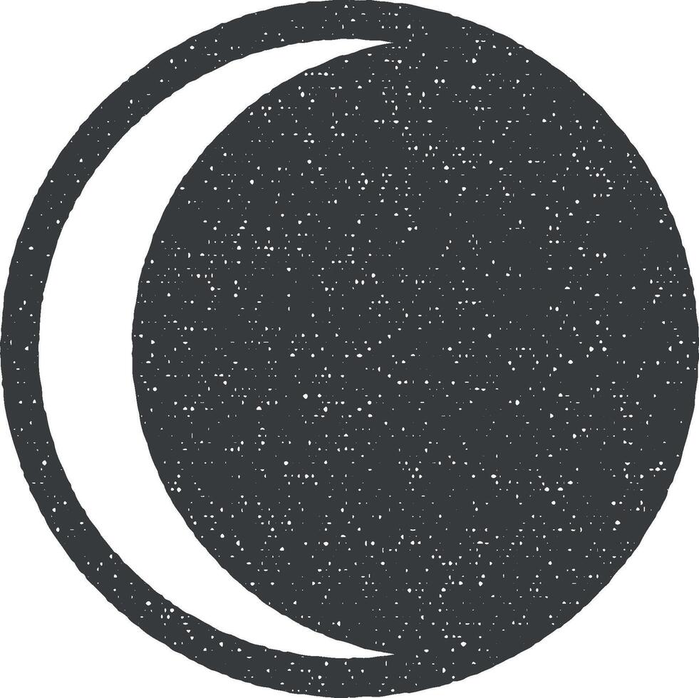 halvmåne, halvmåne vektor ikon illustration med stämpel effekt