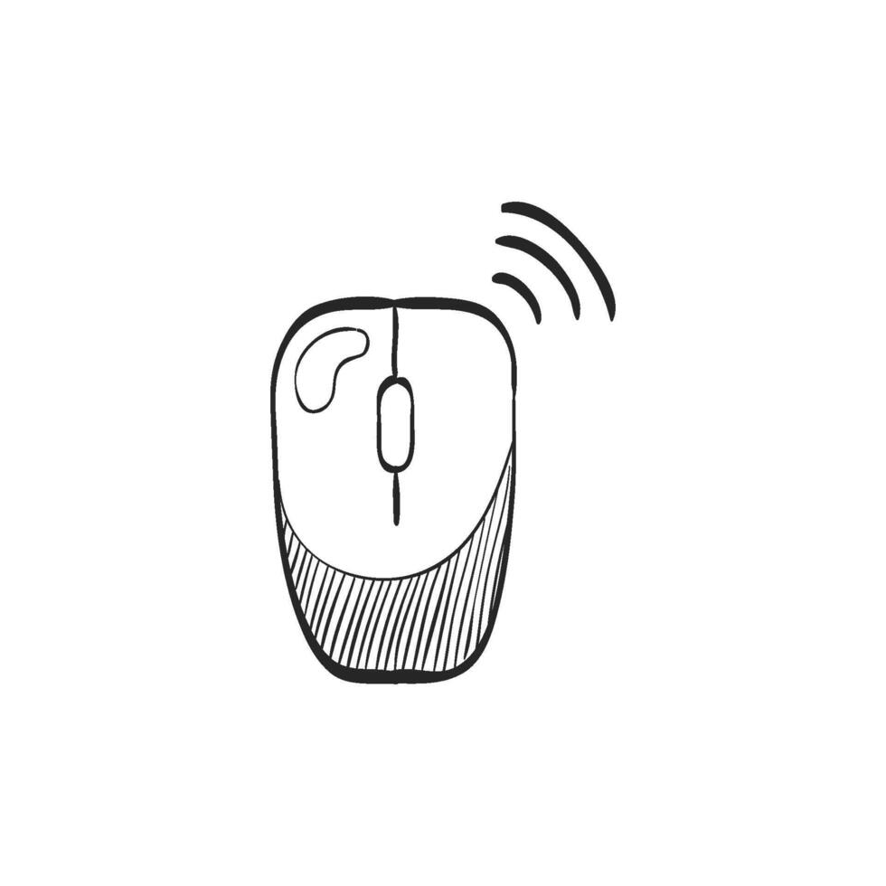Hand gezeichnet skizzieren Symbol Computer Maus vektor