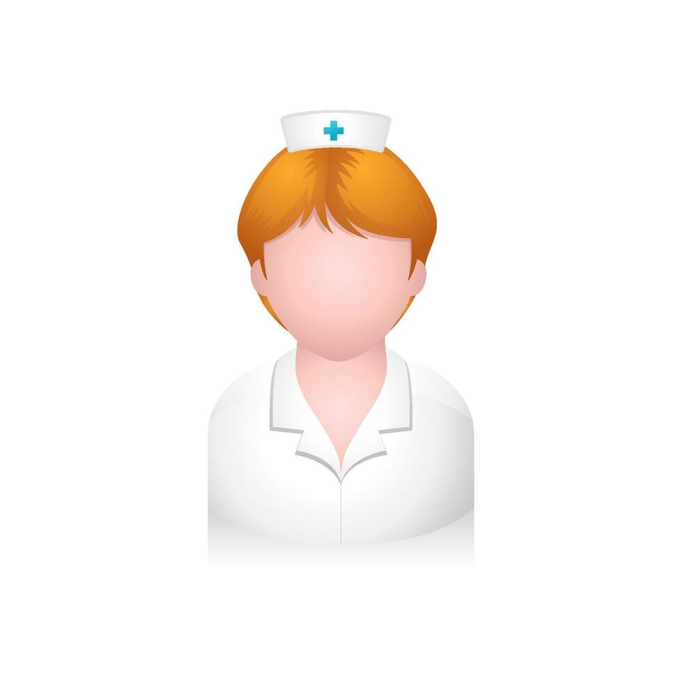 Krankenschwester Benutzerbild Symbol im Farben. vektor