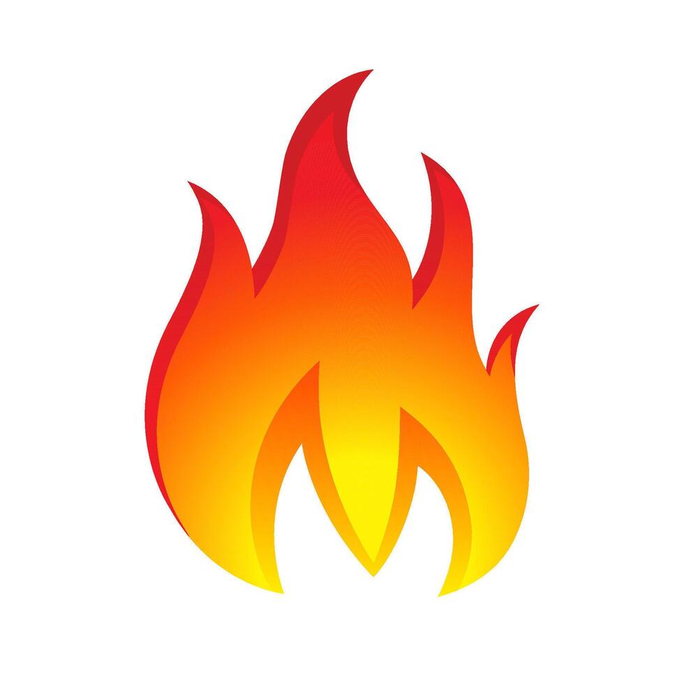 Feuer Symbol im Farbe. Flamme heiß Artikel Geschäft vektor