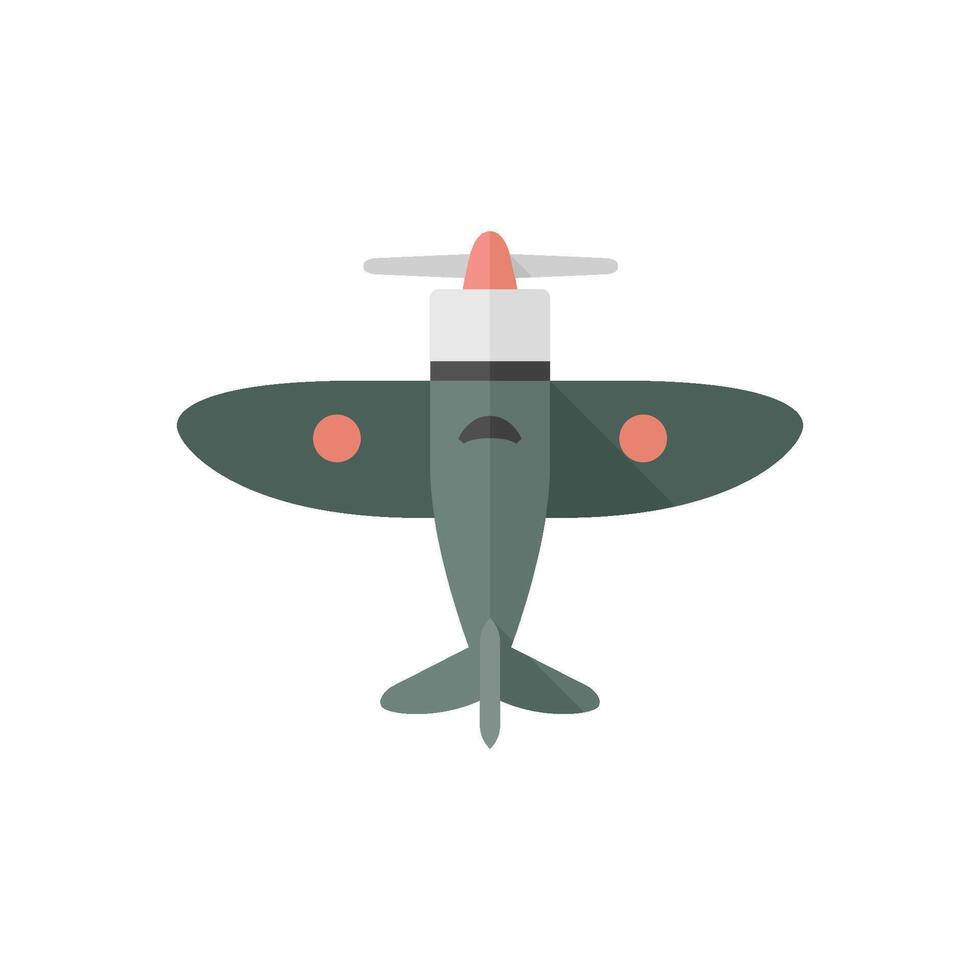Jahrgang Flugzeug Symbole im eben Farbe Stil. Militär- Schlacht Luftfahrt Attacke Luft Streik vektor