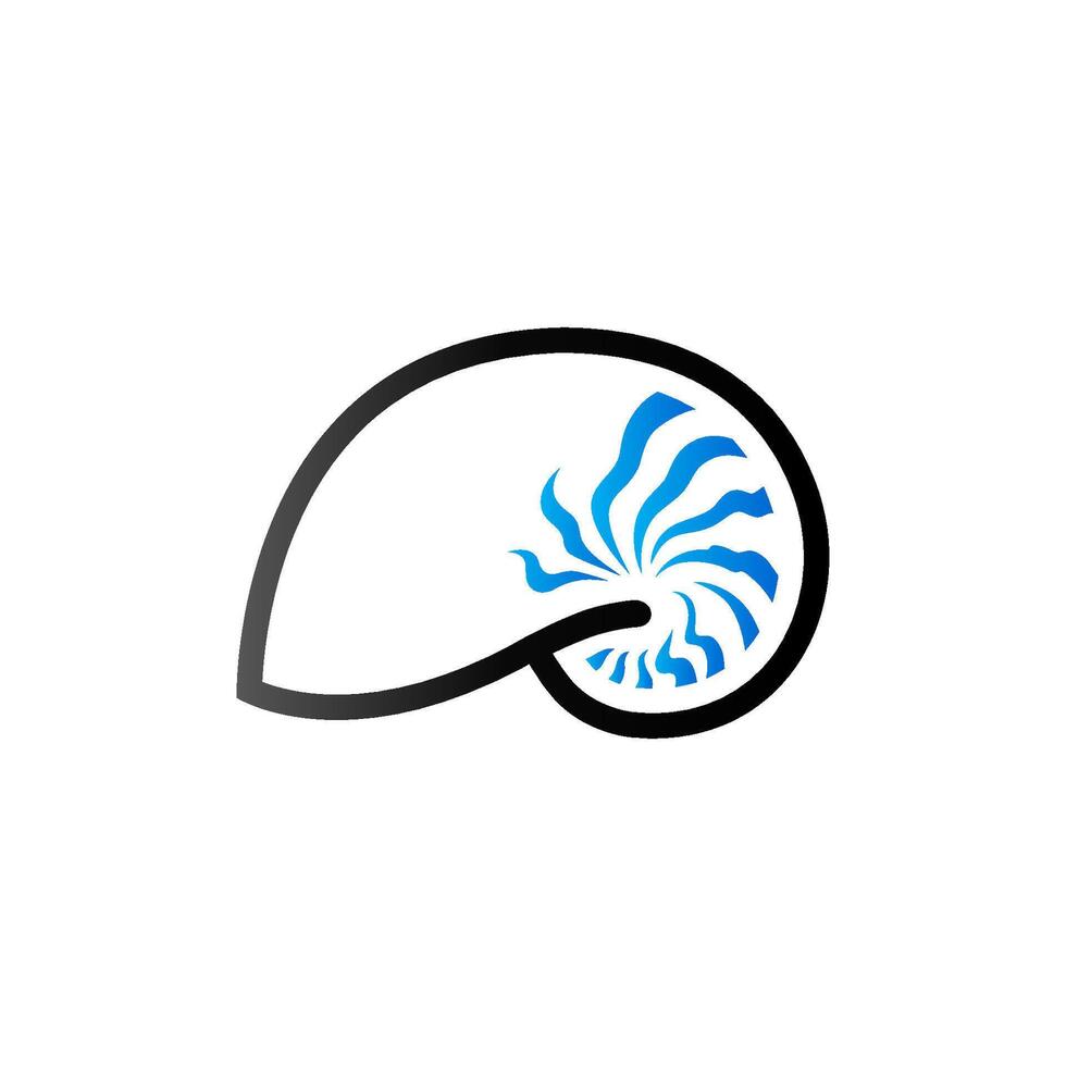 Nautilus Symbol im Duo Ton Farbe. Meer Kreatur Weichtier vektor