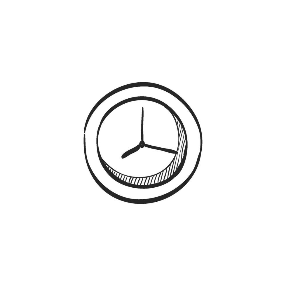 Hand gezeichnet skizzieren Symbol Uhr vektor