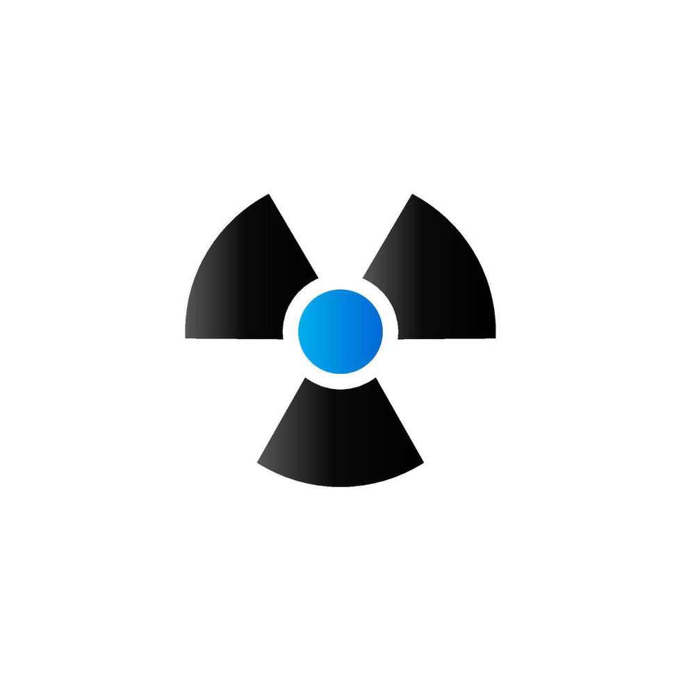 radioaktiv symbol ikon i duo tona Färg. vetenskap forskning kärn energi vektor