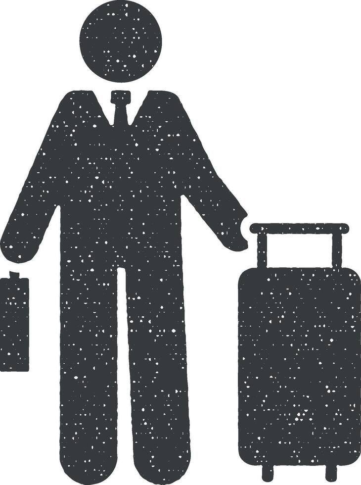 reisen, Hotel, Text, Produkt Symbol Vektor Illustration im Briefmarke Stil