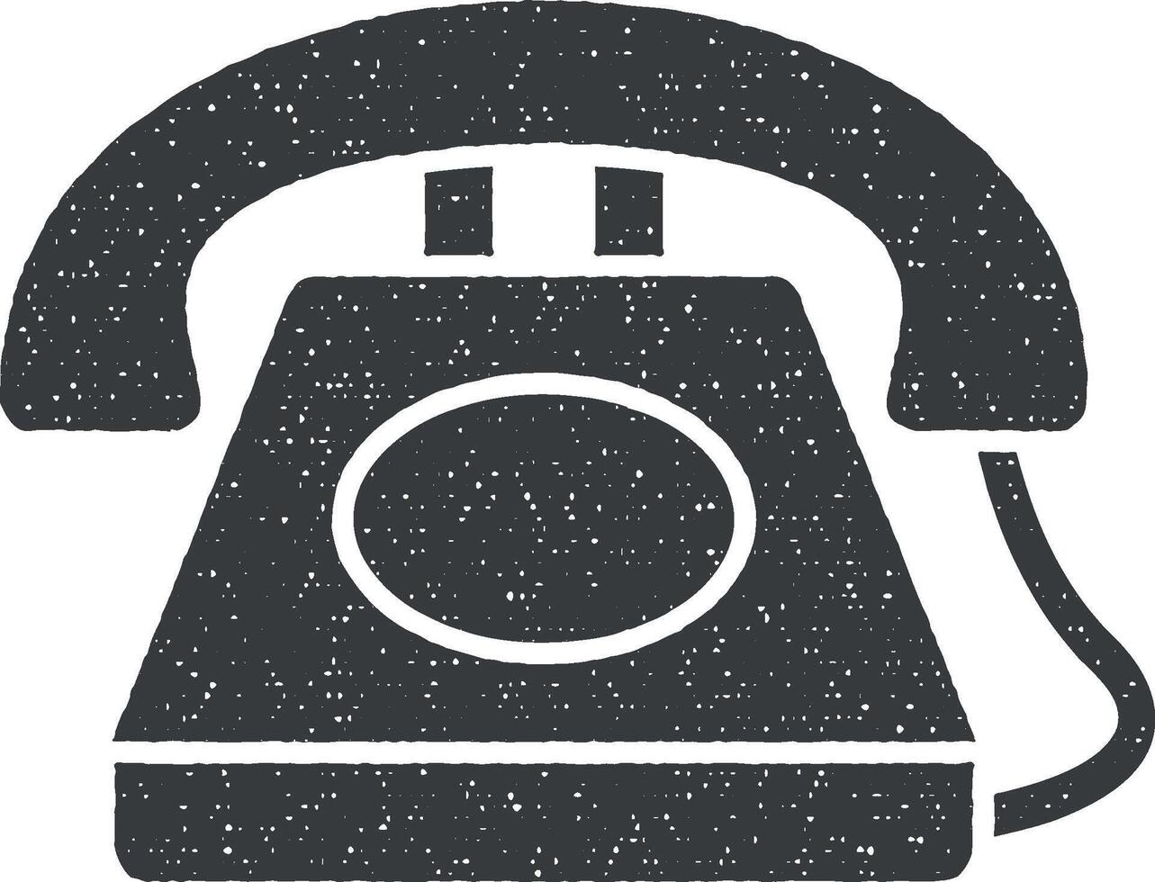 Telefon Jahrgang Telefon Symbol Vektor Illustration im Briefmarke Stil