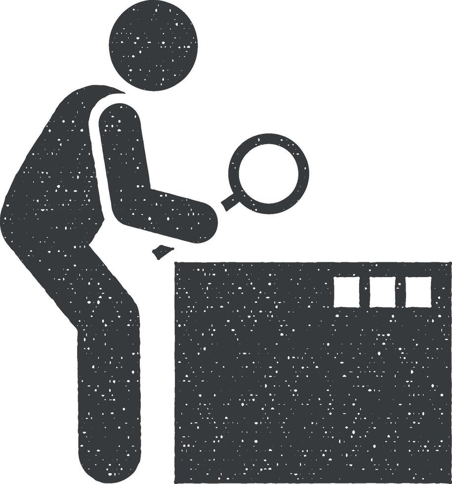 Arbeiter, Industrie, Job Symbol Vektor Illustration im Briefmarke Stil