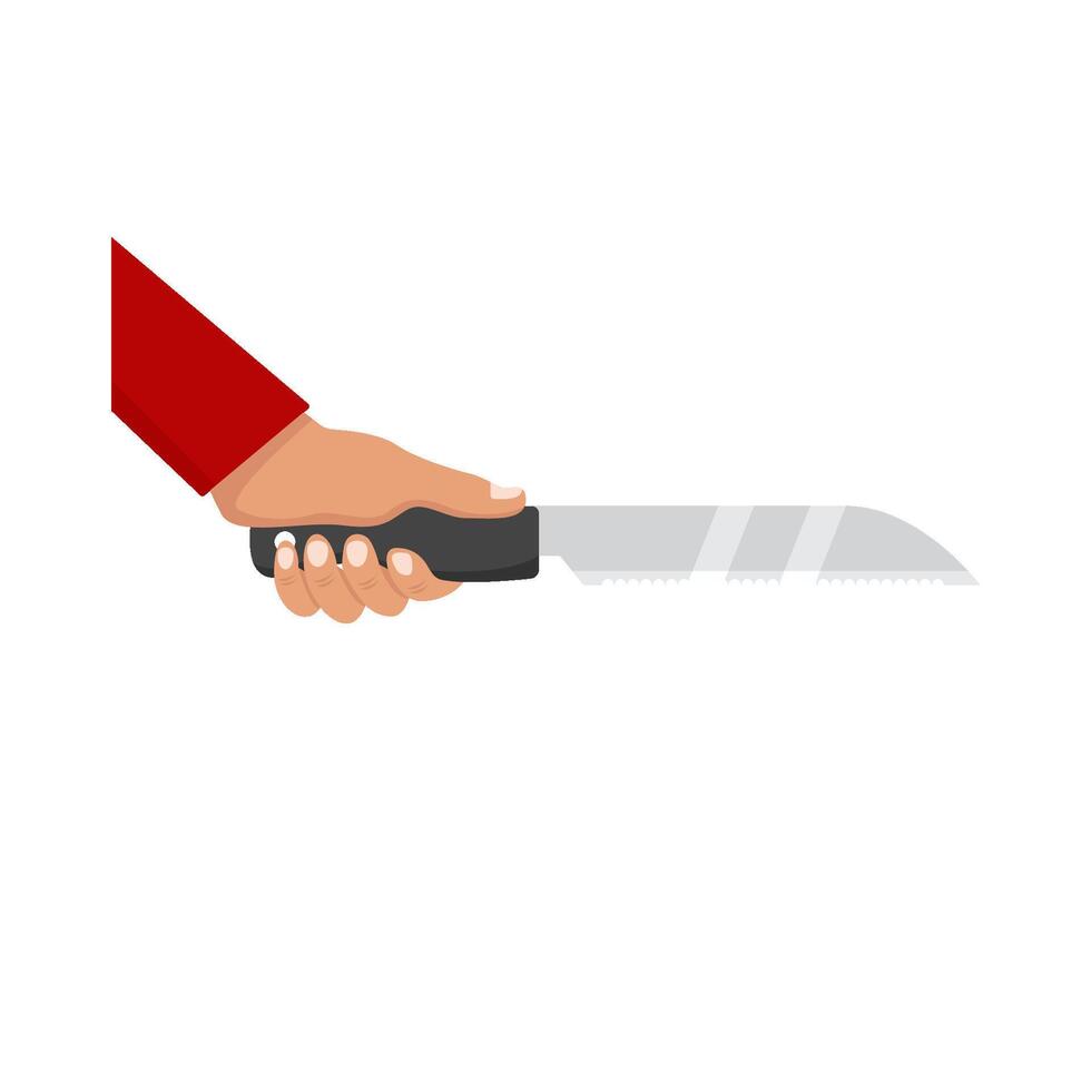kniv i hand illustration vektor