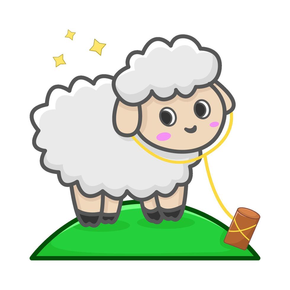 Schaf im Bauernhof Illustration vektor