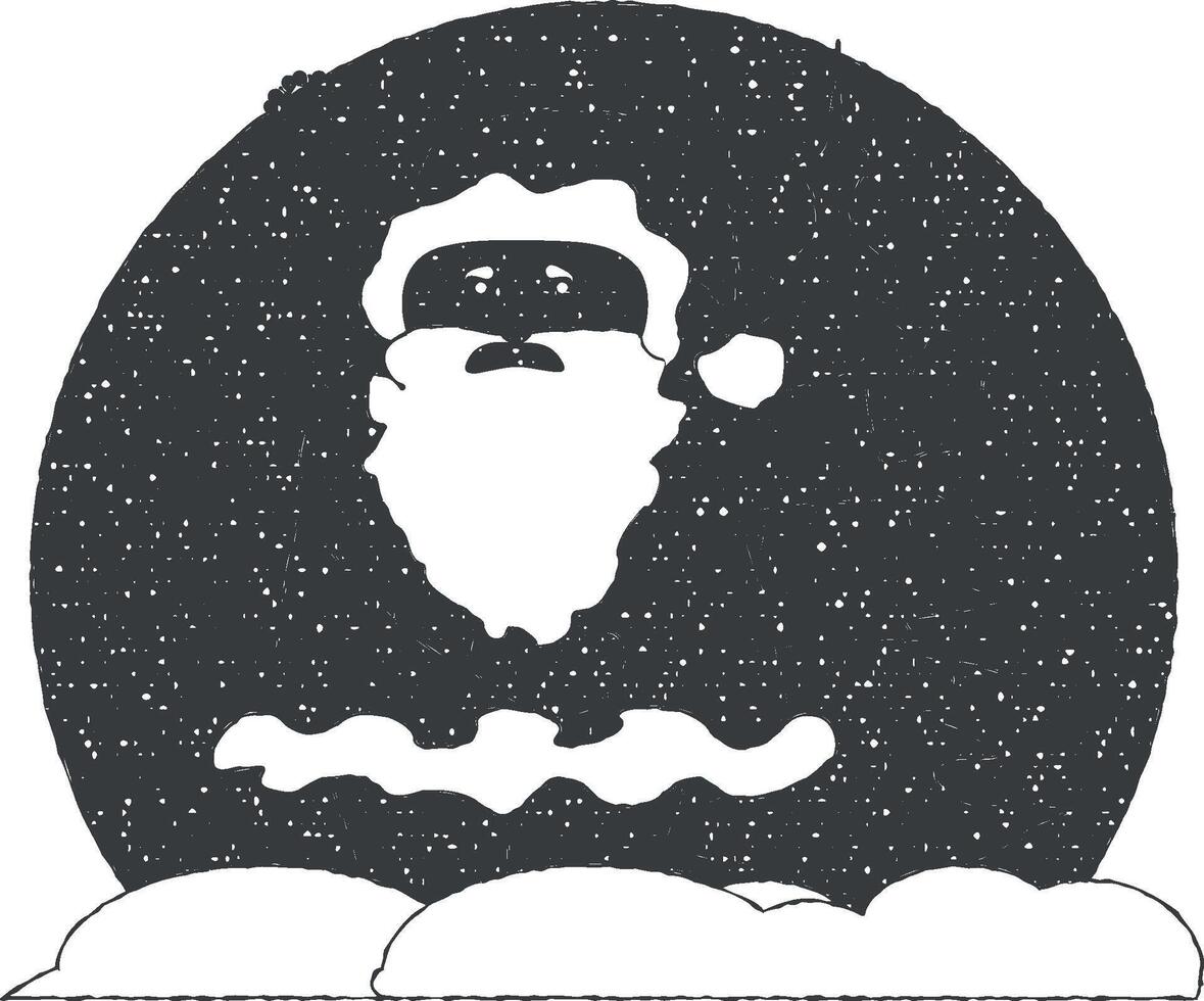 jul santa claus ikon vektor illustration i stämpel stil