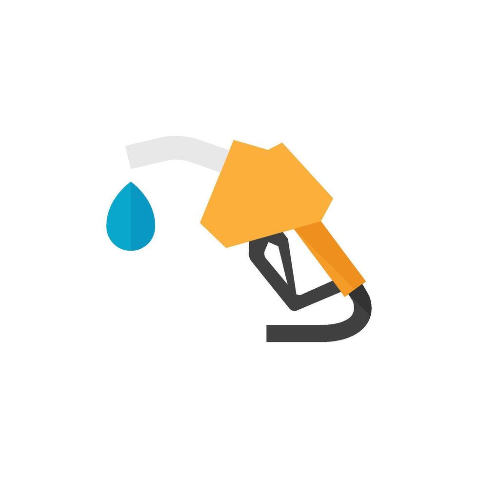 gas dispenser ikon i platt Färg stil. olja bensin bränsle petroleum förorening vektor