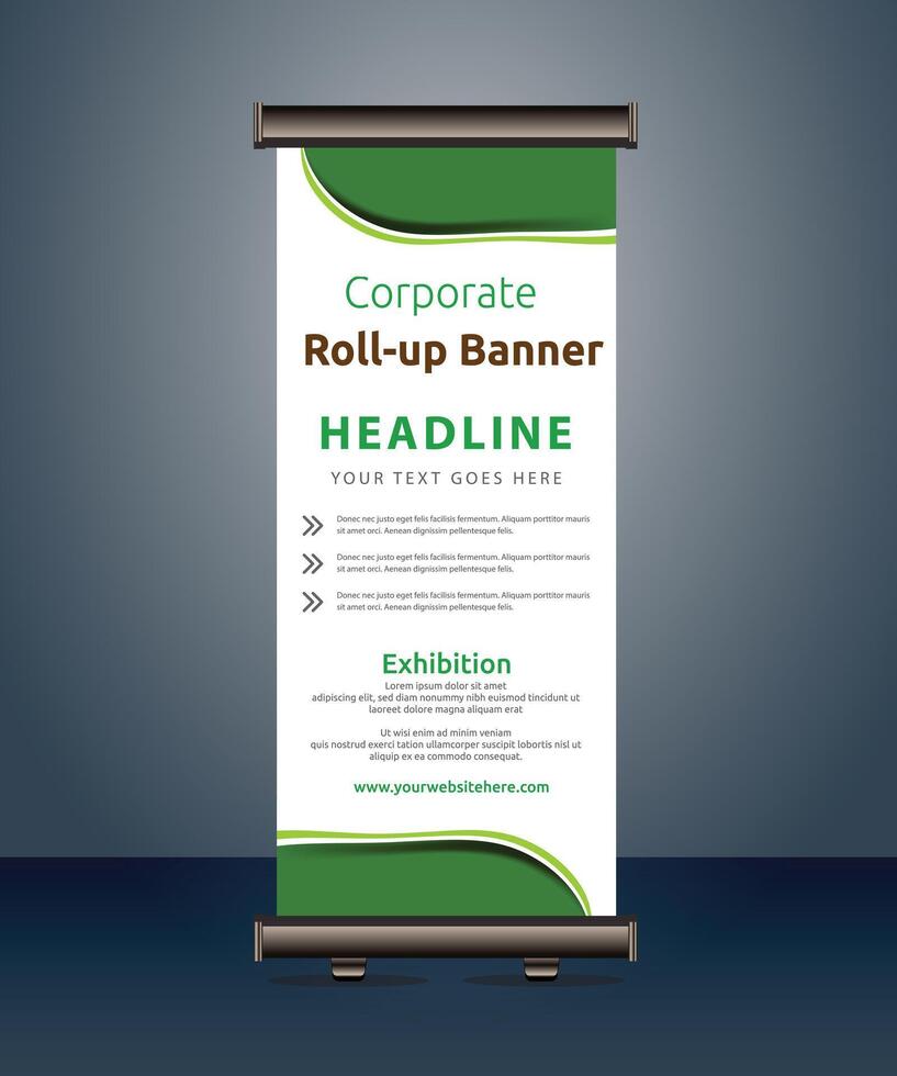 Vektor korporativ Geschäft rollen oben Banner standee ziehen oben Banner x Banner Vorlage Design