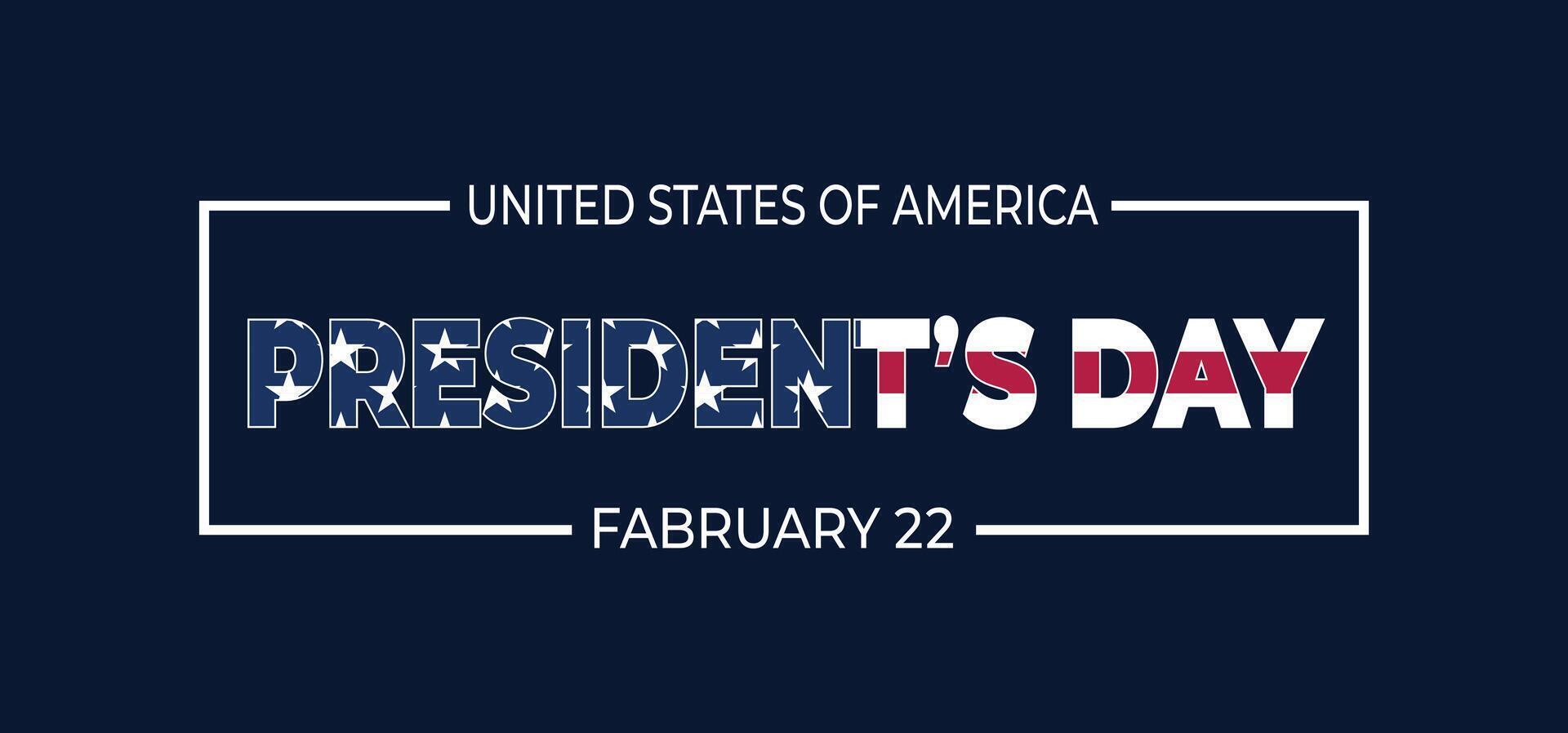 presidentens dag bakgrund design. baner, affisch, hälsning kort vektor illustration