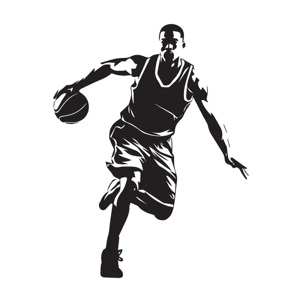 basketboll spelare silhuett vektor illustration.