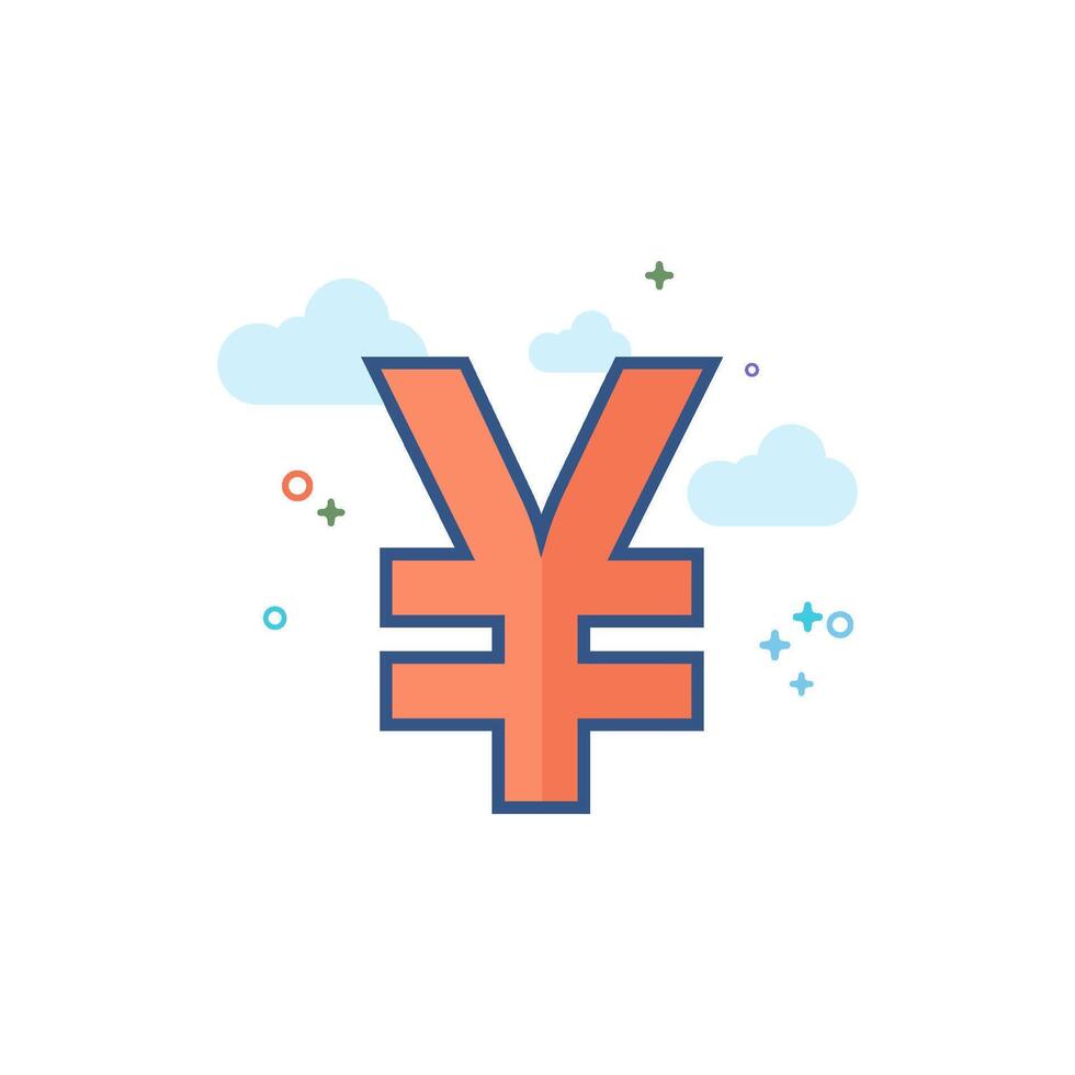 Japan Yen Symbol Symbol eben Farbe Stil Vektor Illustration