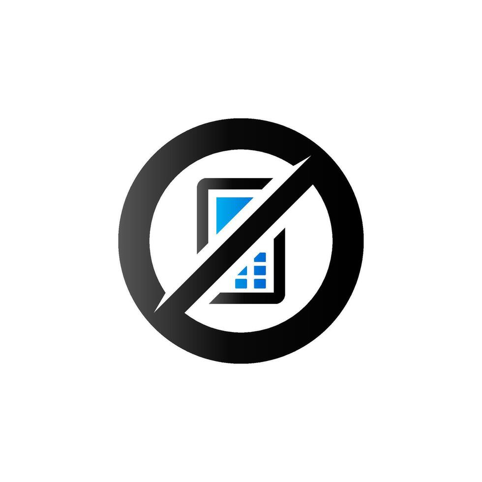 telefon restriktion område ikon i duo tona Färg. smartphone förbjuden vektor