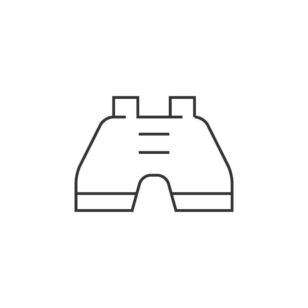 Fernglas Symbol im dünn Gliederung Stil vektor