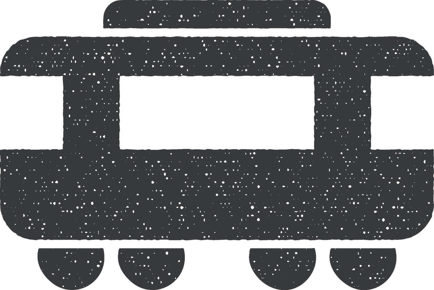passagerare buss vektor ikon illustration med stämpel effekt