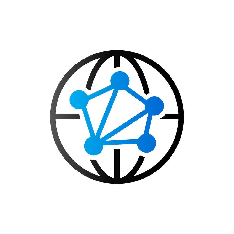 Netzwerk Symbol im Duo Ton Farbe. Kommunikation global Geschäft vektor