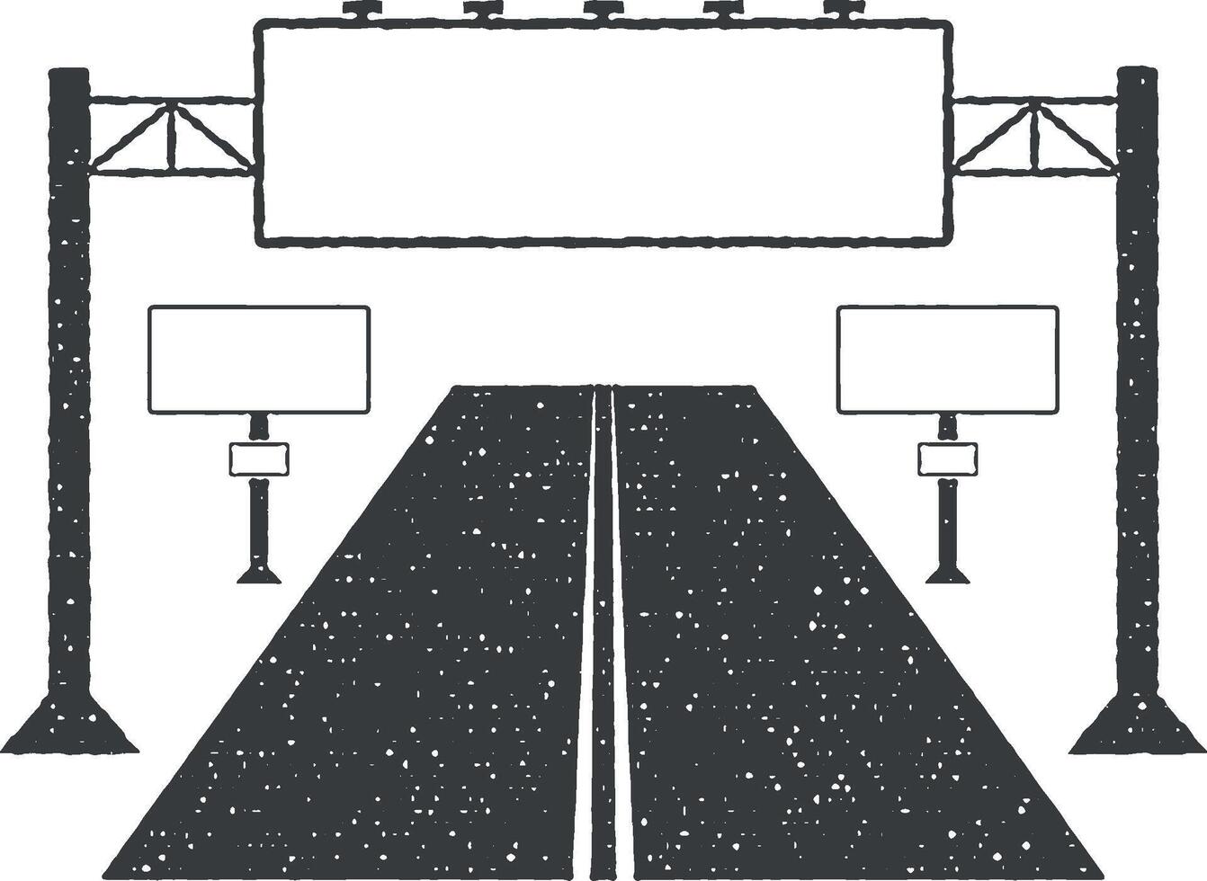 Werbetafeln auf das Straße Vektor Symbol Illustration mit Briefmarke bewirken