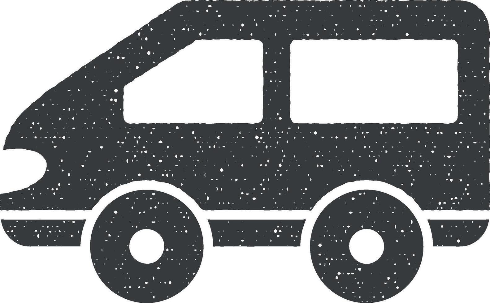 passagerare bil vektor ikon illustration med stämpel effekt