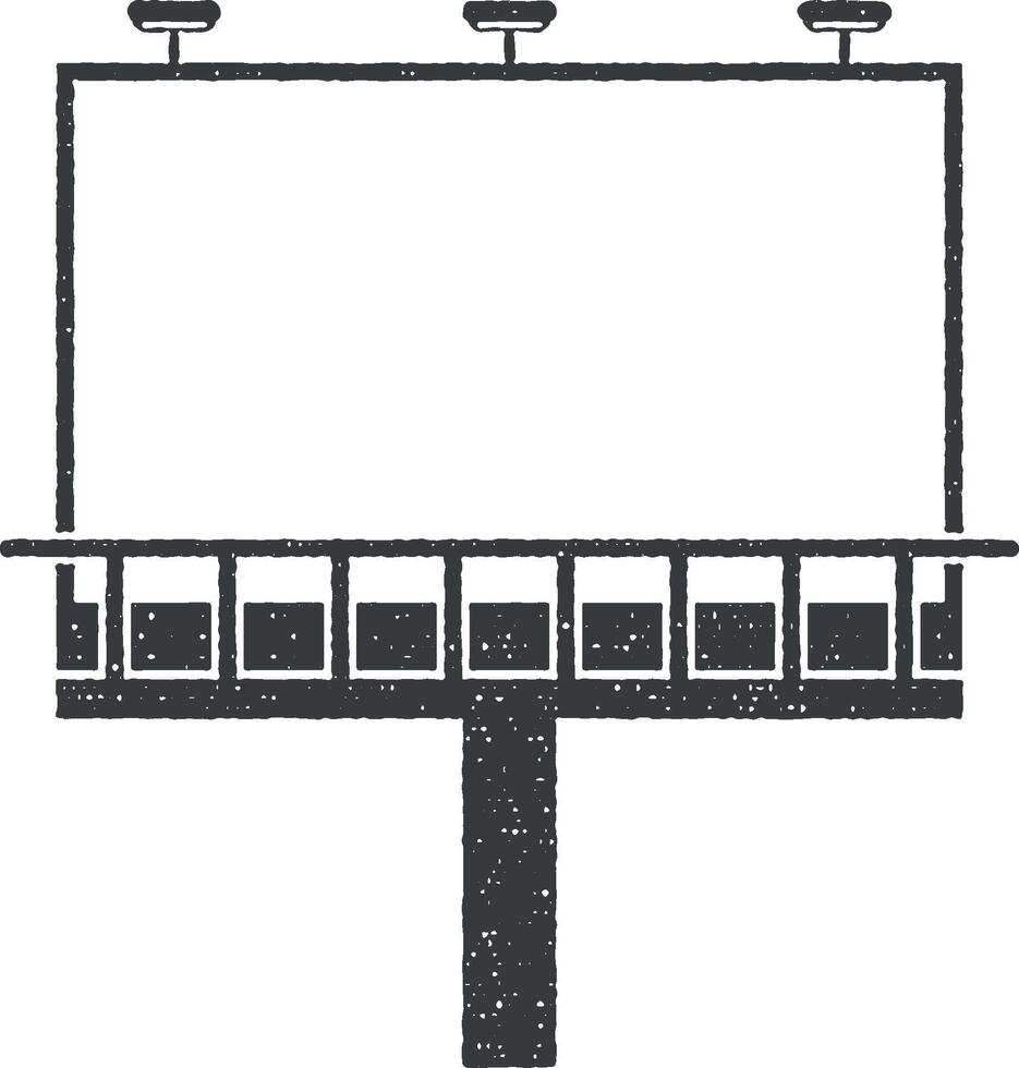 anslagstavla på de gata vektor ikon illustration med stämpel effekt