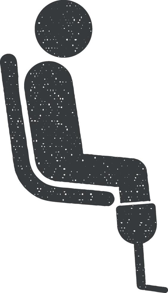 Sitzplätze Platz zum deaktiviert Vektor Symbol Illustration mit Briefmarke bewirken