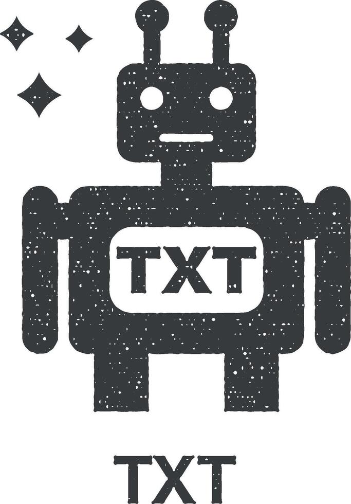 online Marketing, TXT Vektor Symbol Illustration mit Briefmarke bewirken