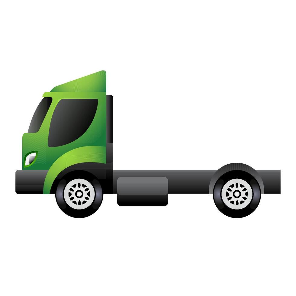 tömma behållare hiss lastbil ikon i Färg. industri logistisk distribution vektor